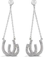 Kelly Herd Women's Double Horseshoe Earrings