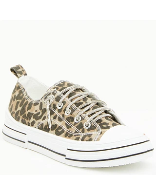 Very G Women's Aman Leopard Casual Sneakers