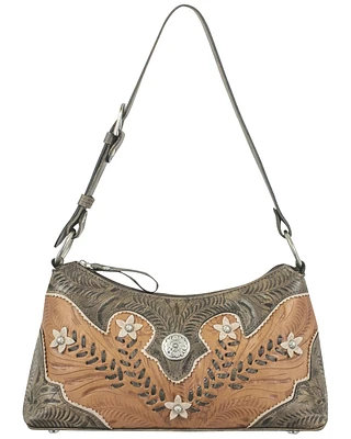 American West Golden Tan Desert Wildflower Shoulder Bag