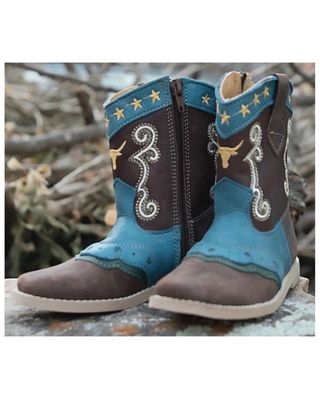 Shea Toddler Boys' Longhorn Western Boots - Snip Toe