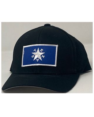 Oil Field Hats Men's Texas Star Recreation Patch Solid-Back Ball Cap - Black