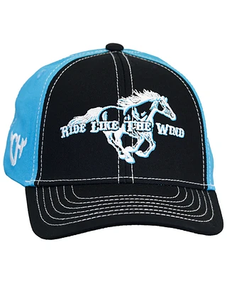 Cowboy Hardware Girls' Ride Like The Wind Ball Cap