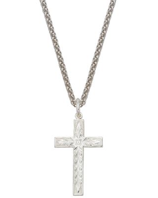Montana Silversmiths Silver Engraved Cross Necklace