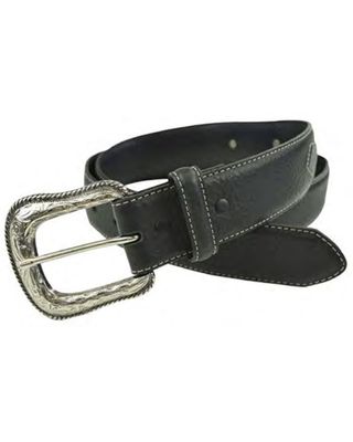 Wrangler Men's Black Cowboy Concho Leather Belt
