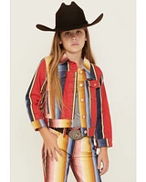 Wrangler X Lainey Wilson Girls' Rodeo Striped Trucker Jacket