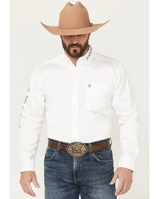 Ariat Men's Team Logo Solid Long Sleeve Button-Down Western Shirt