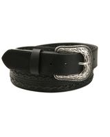 AndWest Men's Black X Laced Belt