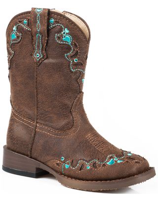 Roper Infant's Hearts Vintage Faux Leather Western Boots