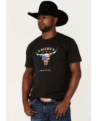 Cody James Men's Land Of The Free Graphic Short Sleeve T-Shirt