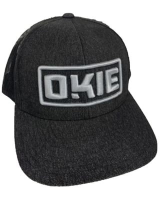 Okie Men's Black & Gray Ashmore Embroidered Logo Mesh-Back Ball Cap
