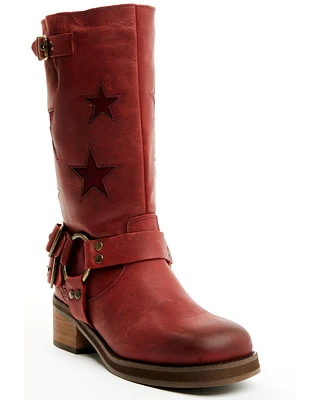 Dingo Women's Blacklist Harness Boots - Round Toe