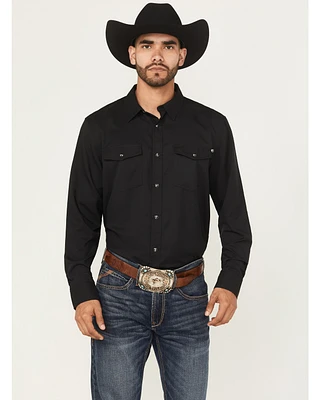 RANK 45® Men's Remming Solid Long Sleeve Snap Performance Western Shirt