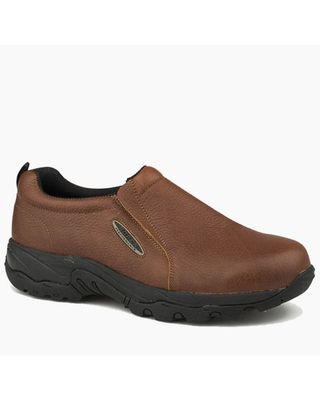 Roper Men's Air Light Brown Slip-On Shoes - Round Toe
