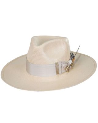 Stetson Men's Atacama Silver Belly Pinch Front Straw Western Hat