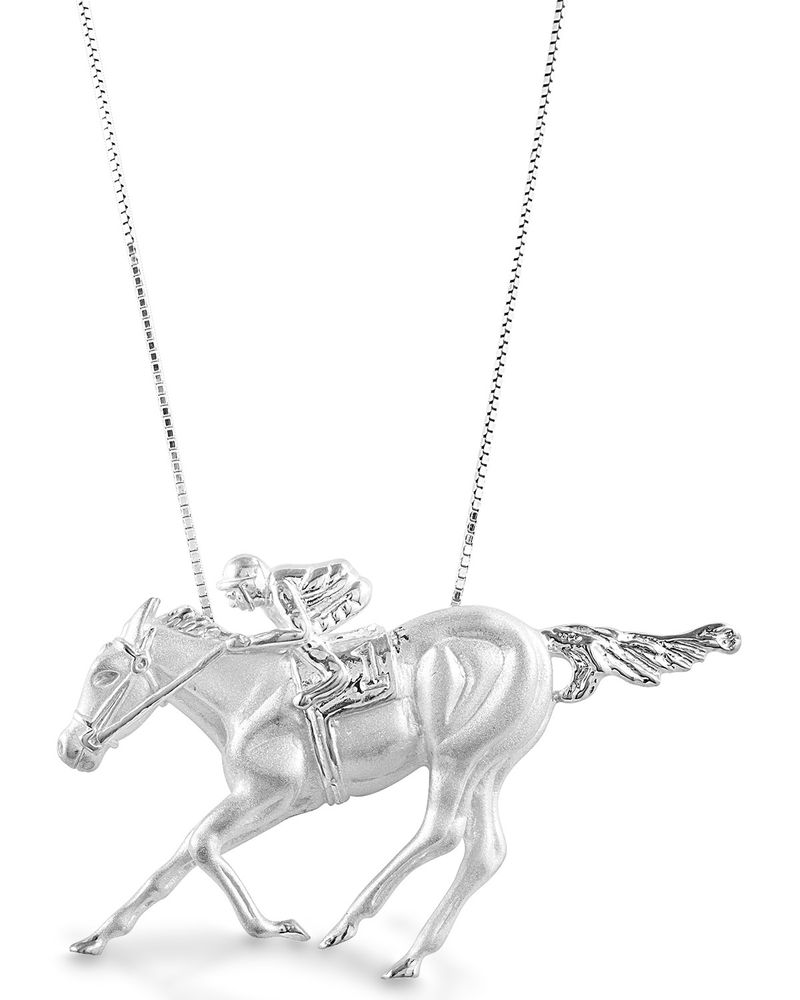 Kelly Herd Women's Race Horse & Jockey Necklace