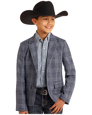 Panhandle Boys' Plaid Print Blazer