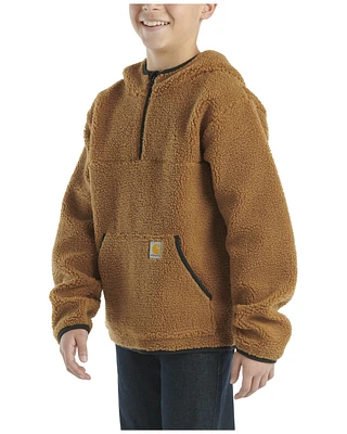 Carhartt Little Boys' Half Zip Sherpa Hooded Pullover