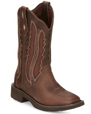 Justin Women's Paisley Spice Western Boots - Broad Square Toe