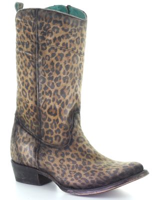 Corral Women's Cheetah Print Western Boots - Round Toe