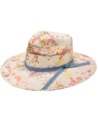 Charlie 1 Horse Women's Big Splash Splattered Straw Western Fashion Hat