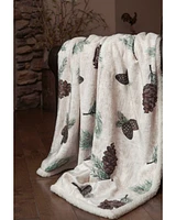 Carstens Pinecone Plush Sherpa Throw