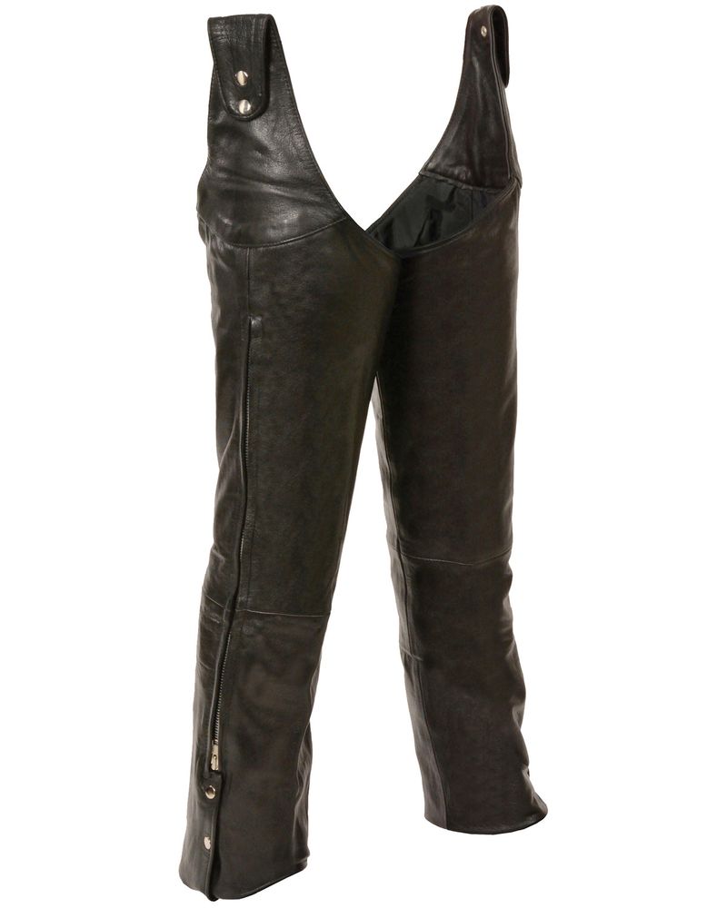 Milwaukee Leather Men's Adjustable Side Snap Beltless Chaps