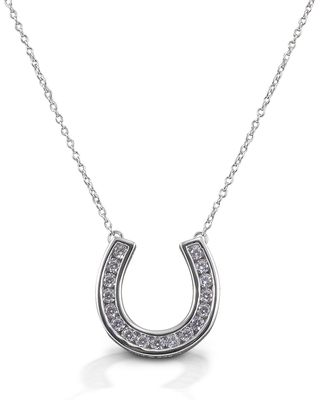 Kelly Herd Women's Contemporary Pave Horseshoe Necklace