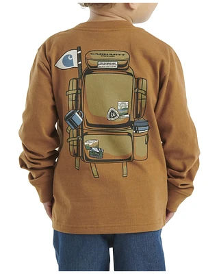 Carhartt Toddler Boys' Backpack Logo Long Sleeve Graphic Shirt