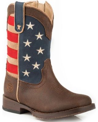 Roper Toddler Boys' American Patriot Western Boots - Square Toe