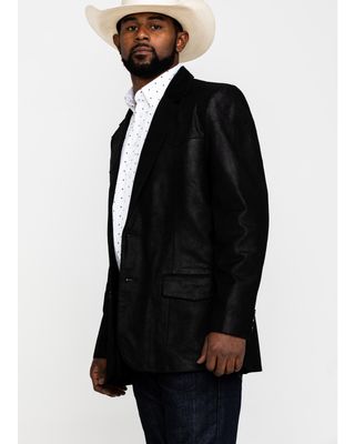 Cody James Men's Black Suede Blazer Jacket