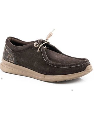Roper Men's Chillin Low Eyelet Chukka Slip-On Casual Leather Shoes