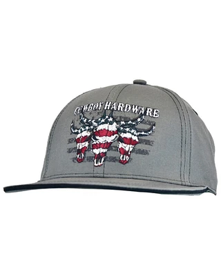 Cowboy Hardware Men's Triple Flag Skull Ball Cap