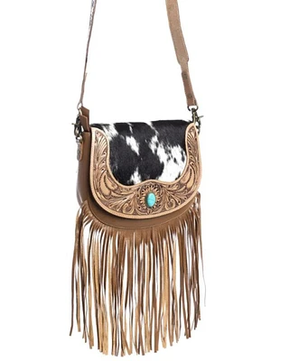 Myra Bag Women's Tamaya Trail Hand Tooled Crossbody Bag