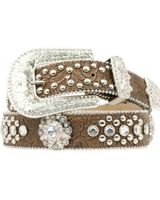 Blazin Roxx Concho Studded Floral Embossed Western Belt