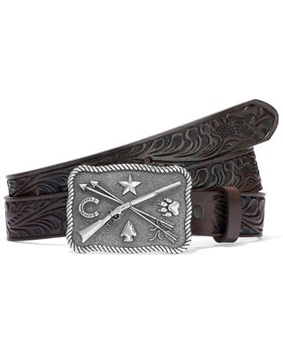 Tony Lama Boys' Cowboys & Indians Leather Belt