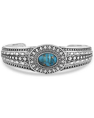 Montana Silversmiths Women's At The Center Turquoise Belt Buckle