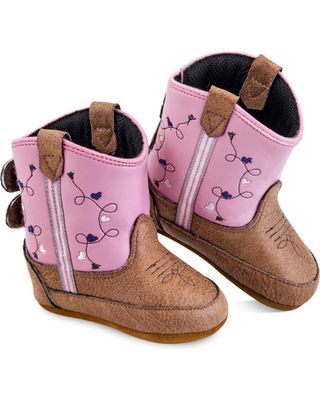 Old West Infant Girls' Pink Poppets Boots - Round Toe