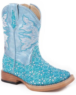 Roper Infant's Floral Glitter Western Boots
