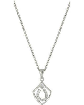 Montana Silversmiths Women's Shielded In Horseshoes Necklace