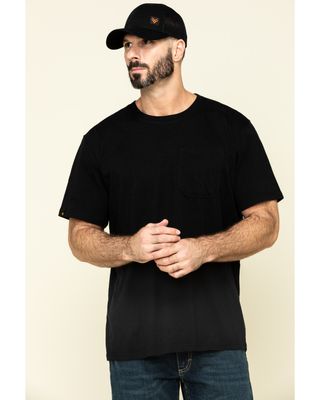 Hawx® Men's Black Pocket Crew Short Sleeve Work T-Shirt - Big
