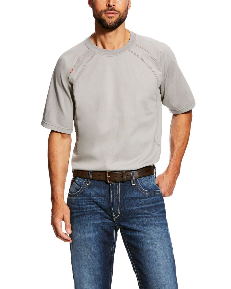 Ariat Men's FR Short Sleeve Crew Work Shirt - Tall