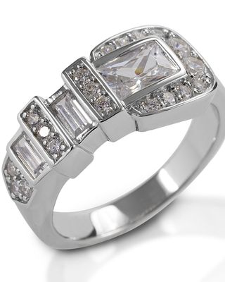 Kelly Herd Women's Clear Ranger Style Buckle Ring