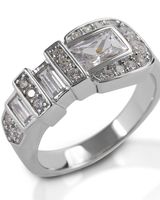 Kelly Herd Women's Clear Ranger Style Buckle Ring