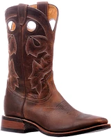 Boulet Men's Tan Spice Horseman Heel Cowboy Boots - Square Toe