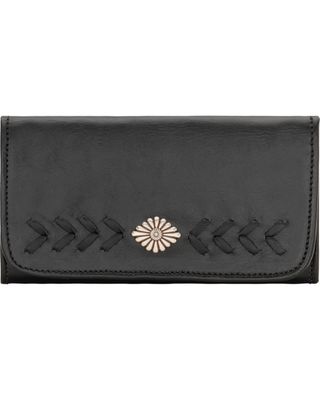 American West Mohave Canyon Ladies' Black Tri-Fold Wallet