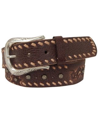 Roper Women's Brown Horseshoe Buckle Leather Belt