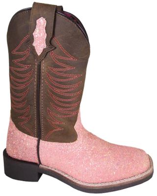 Smoky Mountain Little Girls' Ariel Western Boots - Broad Square Toe