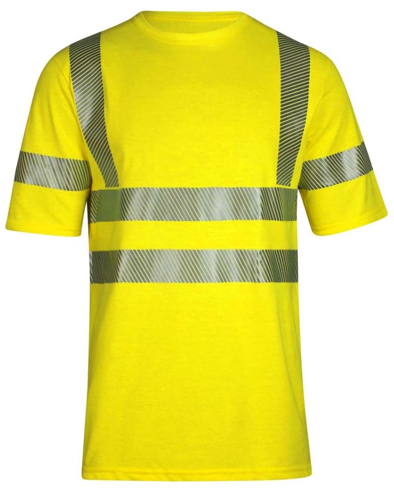 National Safety Apparel Men's Vizable FR Hi-Vis Pocket Short Sleeve Work Shirt - Tall