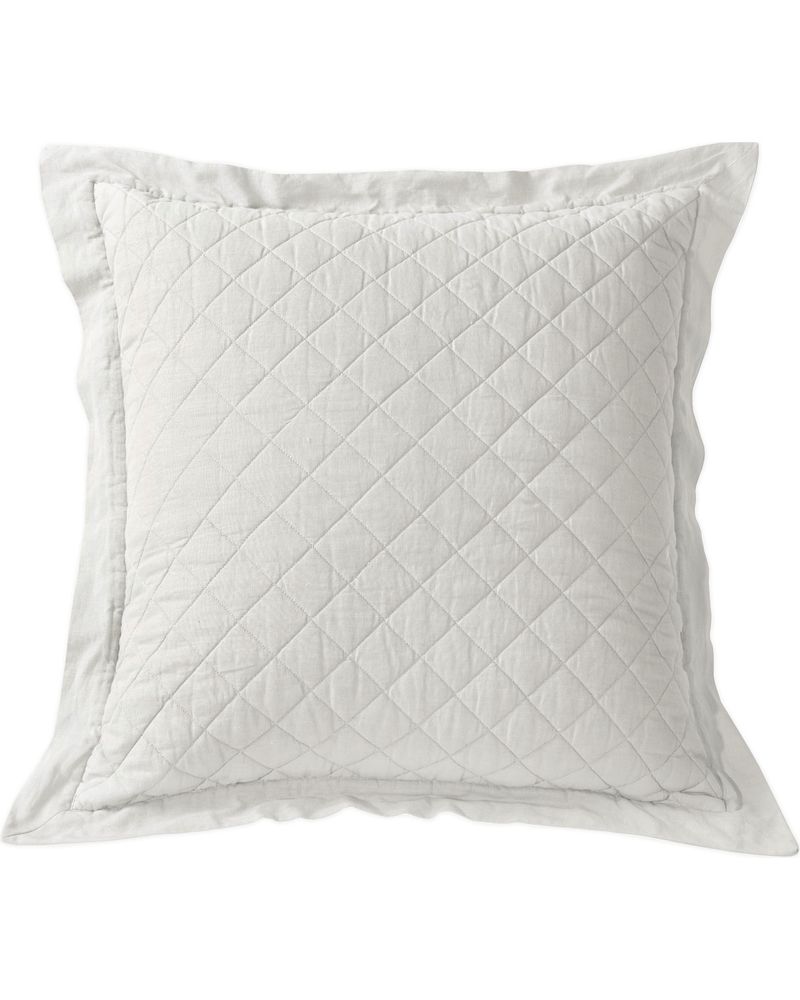 HiEnd Accents Diamond Pattern Quilted White Euro Sham