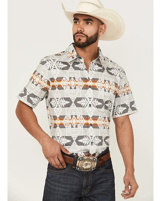 Cody James Men's Potomac Southwestern Print Short Sleeve Button-Down Stretch Western Shirt